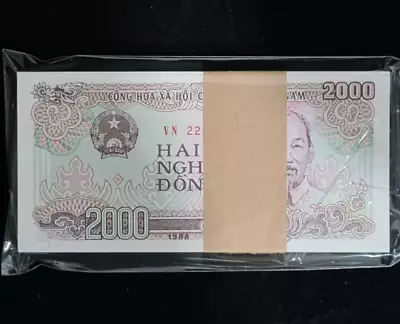 100PCS Vietnam 2000 DOLLARS BANKNOTE CURRENCY VND 2000 Vietnamese Dong 1988 UNC • $21.98