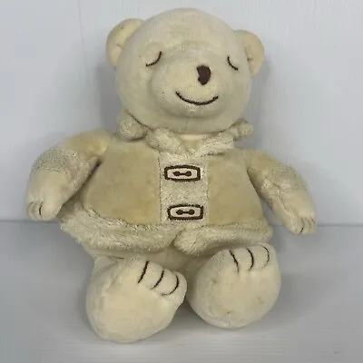 Miyim Simply Organic Sleepytime Bear  Teddy Beige With Coat Soft Plush Toy 20cm • $16.31