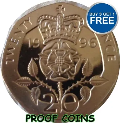 PROOF ENGLISH DECIMAL TWENTY PENCE 2Ops COINS CHOICE OF DATE 1982-2015 • £12.99