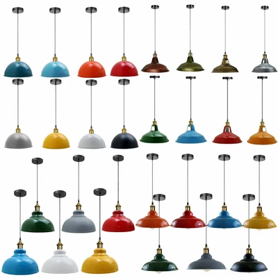 $39.93 • Buy Vintage Ceiling Pendant Light Industrial Loft Metal Lampshade Hanging Retro Lamp