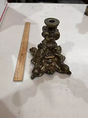 Vintage Antique Gold Ornate Footed Lamp Base Part • $25