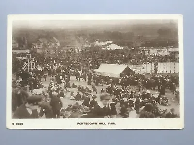 Portsdown Hill Fair Scene & Local Houses Kingsway RP Postcard Cosham Portsmouth • £17