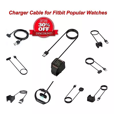 $4.99 • Buy For Fitbit Ace 3 2 Inspire 2 1 Charge 5 4 3 Versa 2 1 Luxe Ionic Charger Cable