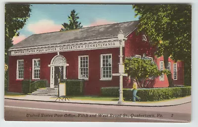 Postcard United States Post Office Fifth And Broad Sts. Quakertown PA • $1.99