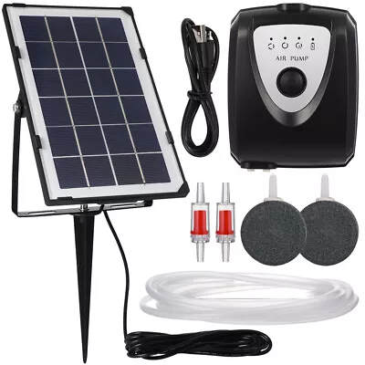 £25.99 • Buy Solar Powered Oxygenator Aerator Water Oxygen Pump For Pond Fish Tank Aquarium