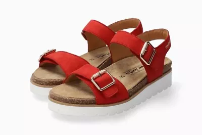 $329 Mephisto Mobils Tarina Women's Sandal Scarlet Red Gold 40 US 10 UK 7.5 New • $129