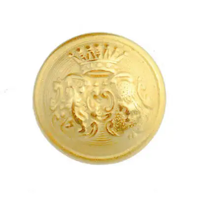 METAL GOLD DOME ROYAL MILITARY COAT OF ARMS CREST SHANK BUTTON Size 40L 25mm • £4.95