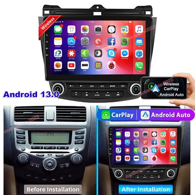 Android 13 For Honda Accord 2003-2007 2+32GB Car Stereo CarPlay Radio WiFi GPS • $119.77