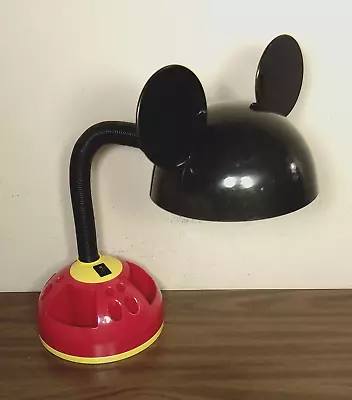 Used MICKEY MOUSE Gooseneck Desk Lamp (Disney) ROTATING ORGANIZER! WOW! • $12.50