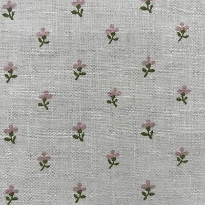 Laura Ashley Wood Violet Vintage Cotton Pink Green White Floral Patchwork Craft • £10