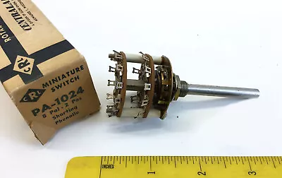 1 NOS Centralab Mini 8 Pol 2 Pos Rotary Switch — PA-1024 • $12.99