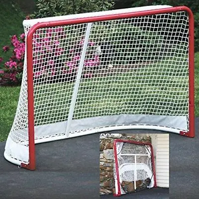 EZGoal Hockey Folding Pro Goal 2-Inch Red/White – On Goal Net67708 • $152.90