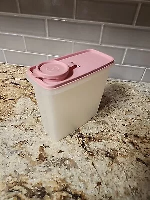 Vintage Tupperware #469 Cereal Keeper Container With #470/471 Rose Pink Lid • $6.99