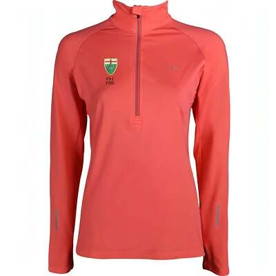 More Mile Womens Vancouver ESAA Half Zip Long Sleeve Running Top - Pink • £19.95