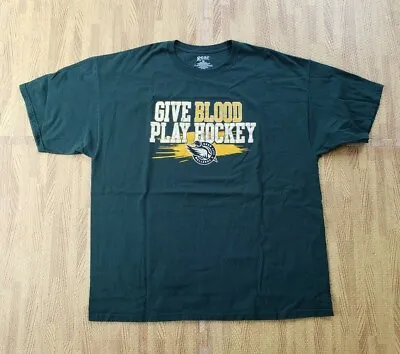 Quad City Mallards Give Blood Play Hockey Shirt Men's XL 2XL Slim ECHL • $13
