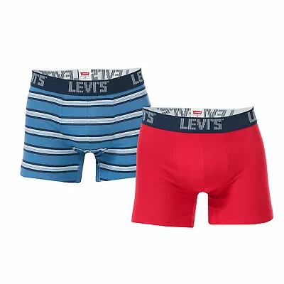 Levis Boxers 2 Pack  Mens Trunks Bottoms Underwear 2XL Blue Red B312 • £19.95
