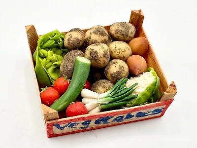 Dolls House Miniature 1:12 ARTISAN Vegetable Crate By ANGIE SCARR • $41.07