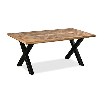 Farmhouse Rustic Mango Patterned Wood Dining Table - 180cm • £417.99