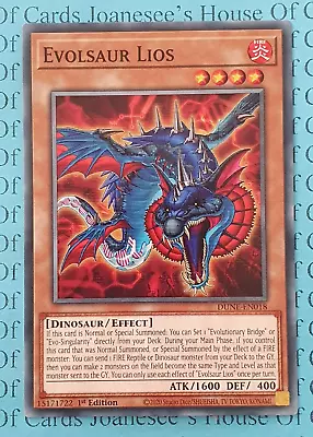 Evolsaur Lios DUNE-EN018 Yu-Gi-Oh Card 1st Edition New • £0.99