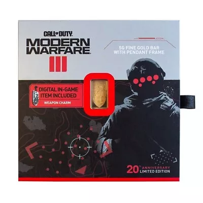 5 Gram PAMP Call Of Duty Modern Warfare III Gold Bar (w/ Frame) - In Stock • $492.22