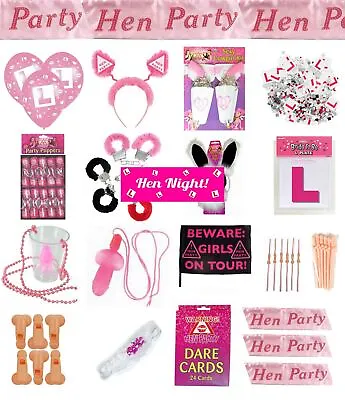 Girls Hen Party Fancy Dress Accessories Sash Will Glasses L Plate Night Out Fun • £7.99