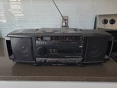 Vintage JVC Boombox RC-X310 CD Cassette Super Bass Horn REPAIR • $49.95