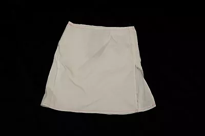 Pretty Little Thing Womens Woven Contrast Seam Micro Mini Skirt EG7 White Size 4 • $7.98