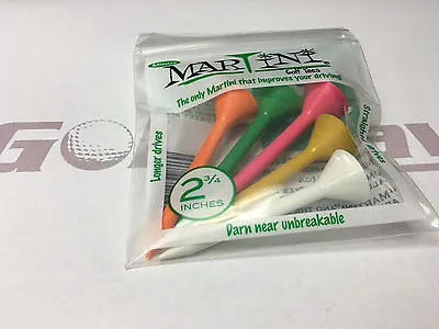 MARTINI Golf Tees - 1 Pack Of 5 Assorted Color MIDSIZE Tees 2 3/4  • $9.49