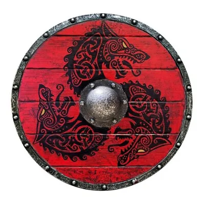 £18.70 • Buy Eivor Valhalla Raven Medieval Battleworn Viking Shield Prop Knight Templar Decor