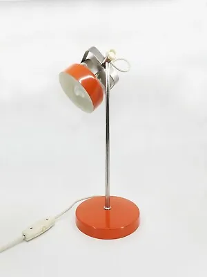 Orange 70s Space Age Desk Lamp By VEB NARVA Leuchtenbau Lengefeld US Plug • $150