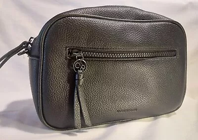 Country Road Unisex Toiletry Bag In Black PU Leather. Minor Defect Easy Repair. • $8