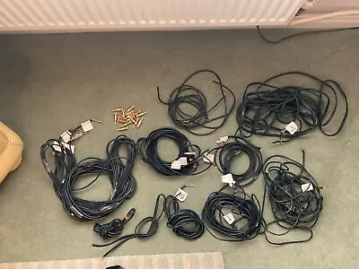 59 Metres Of Cable Talk 3 Speaker Cable.Plus 16 Bannan Plugs • £60