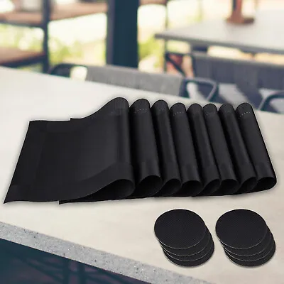 $26.99 • Buy 8 Set PVC Dining Placemat Table Mat Pad Mat Non-slip Anti-skid Washable Coasters