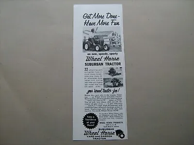 1960 Wheel Horse Garden/Lawn Suburban Tractor W/mower/plow/tiller--vintage Ad • £8.43