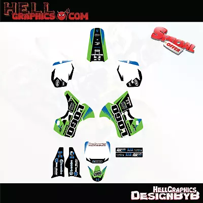 Green & Blue Graphics Kit Fit Kawasaki KX 500 MX Decal Kx500 1990-2004 • $62.28