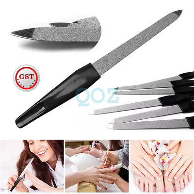 5pcs Plastic Handle Metal Double Sided Nail Files DIY Manicure Pedicure • $4.41