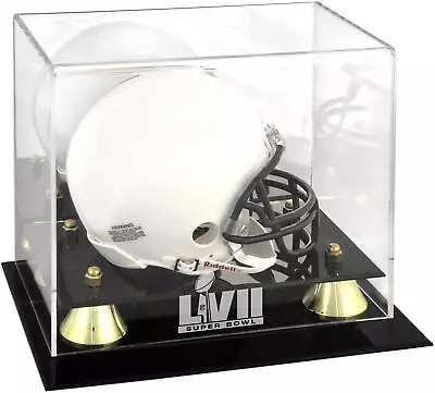 Super Bowl LVII Golden Classic Mini Helmet Logo Display Case • $49.99