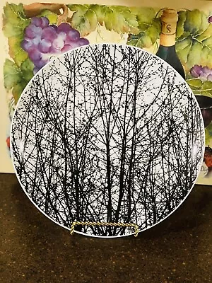 1 Vera For Mikasa The Birches Black-L1078 Japan Dinner Plate 10 1/5” Rare • $49