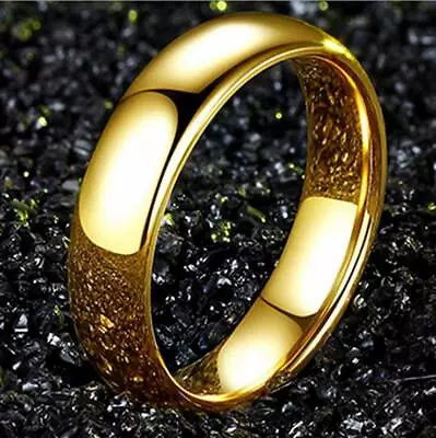 6mm Stainless Steel Band Men Women Ring Size 7-13 • $0.72