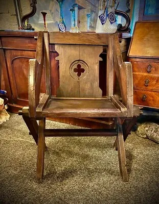 Pitch Pine Altar Chair Inscribed 1680  • £395
