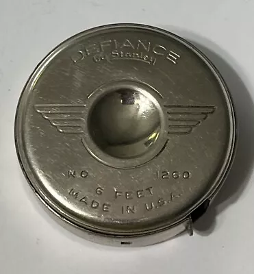 Vintage Defiance By Stanley Retractable 6 Feet Tape Measure USA  • $0.99