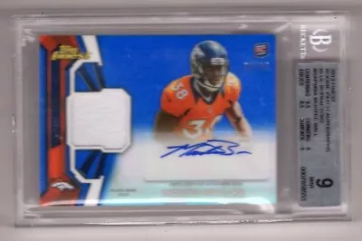 2013 Finest Montee Ball Rookie Patch Auto Blue Refractor #94/99 BGS 9 W 10 Auto • $12.74