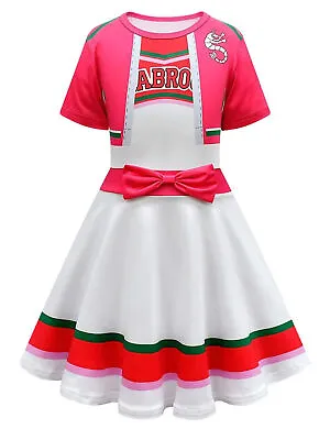 UK Zombies 3 Cheerleading Cosplay Costume Dress Kids Girls Fancy Dress Sundress • £10.31