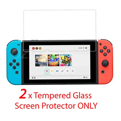 2x Tempered Glass Screen Protector Film Guard For Nintendo Switch Console • $6.97