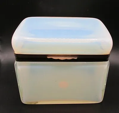 Large Cenedese Murano Opaline Glass Trinket Or Jewelry Box ~casket • $399.99