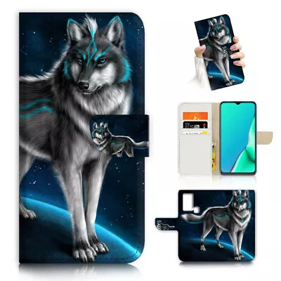( For Optus X Delight ) Wallet Flip Case Cover AJ23483 Spirit Wolf • $12.99