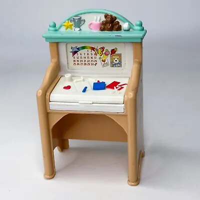 FISHER PRICE Loving Family Dollhouse DOLL CHILD ART DESK Lifts 1999 Vintage • $1.99