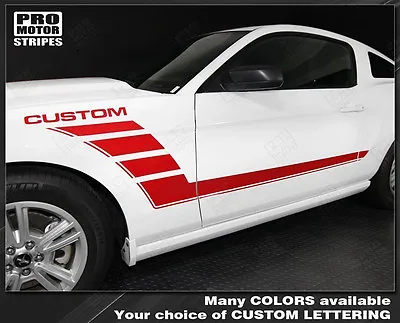 Ford Mustang Side Accent Strobe Stripes Decals 2010 2011 2012 2013 2014 Pro Moto • $59.50