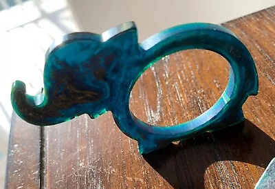 Rare Green/Blue Elephant Bakelite Napkin Ring(s).  Approximately 2 7/8  Wide. • $34