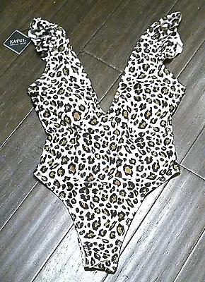 NWT Zaful Leopard One Piece Bathing Suit 10 • £9.64